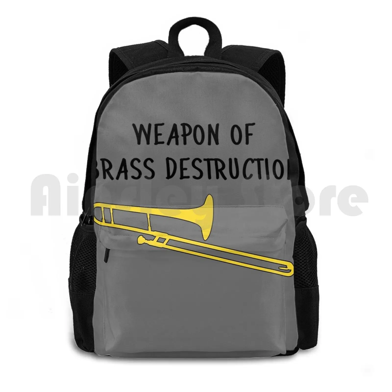 

Funny Trombone Gift , Marching Band , Concert Band-Weapon Of Brass Destruction Outdoor Hiking Backpack Waterproof Camping