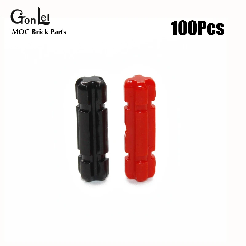 100Pcs/lot High-Tech PARTS 32062 Axle 2 Notched Red & Black Colors 1X2 MOC Blocks Bricks Assemble Particles DIY Set Toys