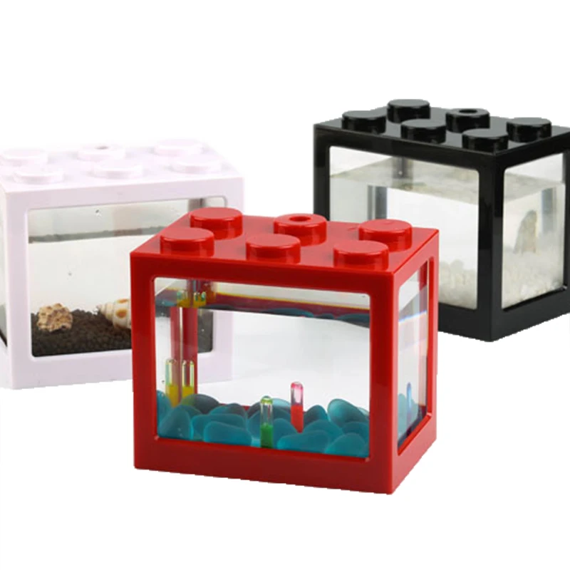 Creative Combinable Ecological Small Fish Tank Mini Aquarium Betta Fishbowl Ant Box Crawler Box DIY Aquarium Landscaping