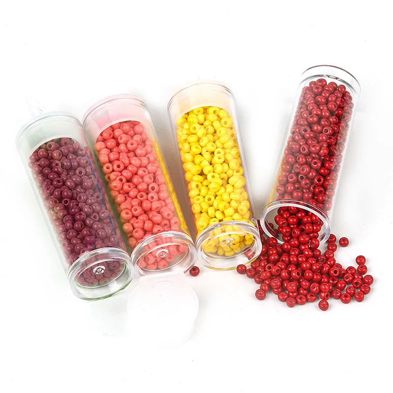 420pcs/Lot 3mm Czech Charm Glass Seed Beads Bule Yellow Red Pink Purple For DIY Jewelry Making Bracelet Hand Craft Accessories