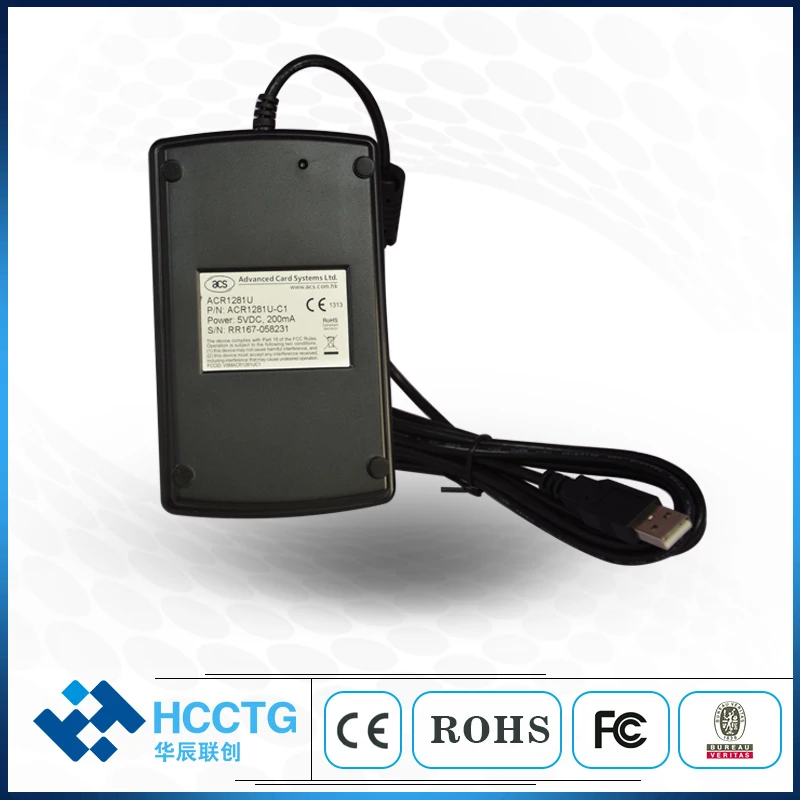 USB DualBoost II Dual Interface ISO7816 and ISO14443 NFC Smart Card Reader Writer ACR1281U-C1 with Free SDK