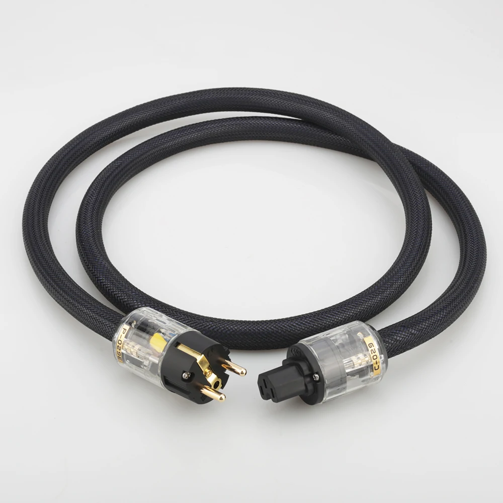 New Hi-End P118 AC power cable hifi audio EU power cord schuko power cable with P-029E power plug connector