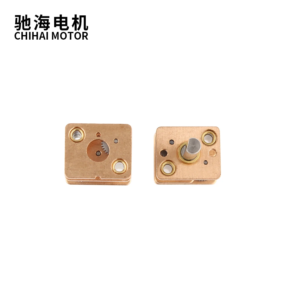 CHF-GM12 4.4mm Length D Shaft Square Brass Reducer Gearbox 12mm*10mm DIY N10 N20 N30 10BY 15BY DC Gear Motor Parts