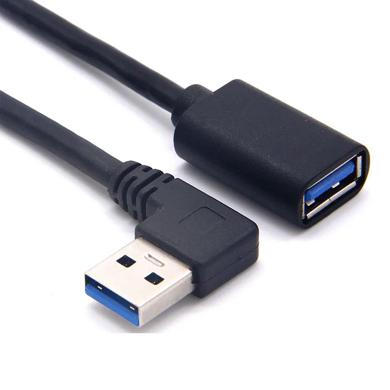 USB3.0 ارتفاعا وانخفاضا واليسار واليمين 90 درجة تمديد الحبل الذكور إلى الإناث USB3.0 كابل الكمبيوتر ربط شبكة بطاقة U القرص