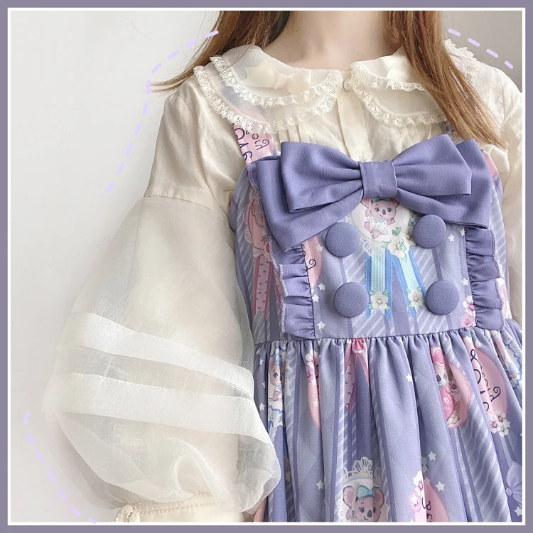 Palace süße prinzessin lolita kleid vintage hohe taille druck viktorianischen kleid kawaii mädchen gothic lolita jsk loli cosplay