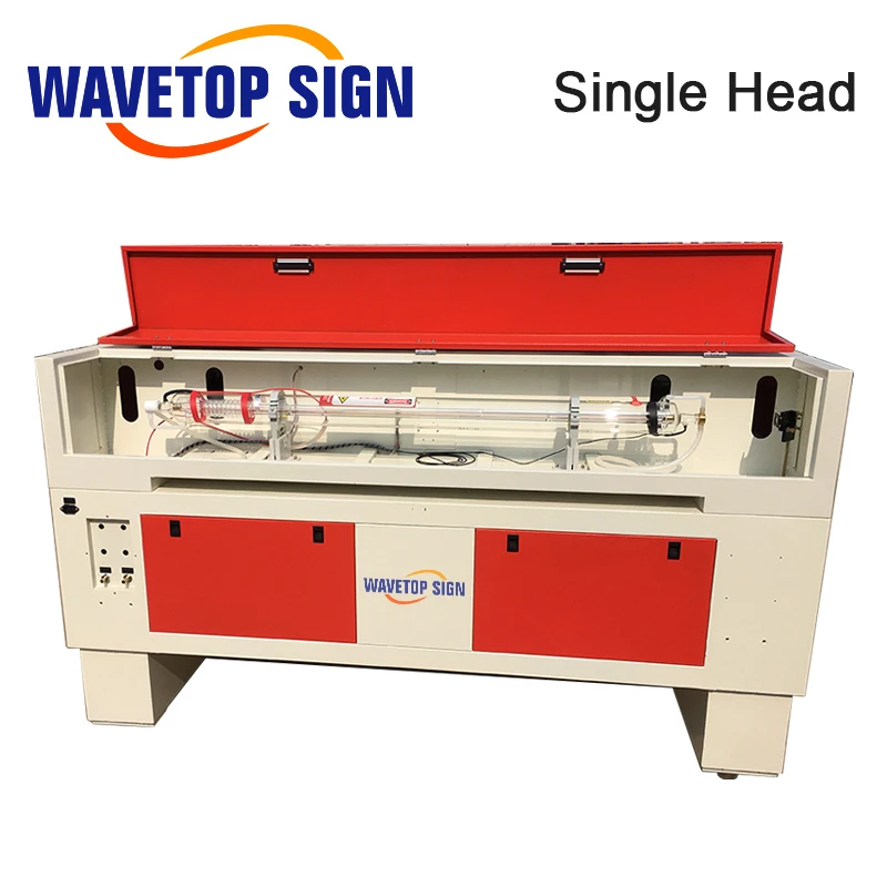 WaveTopSign آلة قطع النقش بالليزر برأس مزدوج 9060 1310 1610 1810 / 80 واط 100 واط 130 واط حجم العمل 1600x1000 مللي متر 1800x1000 مللي متر