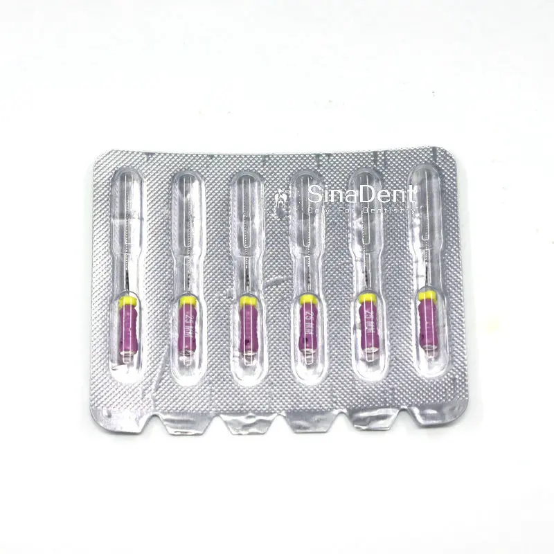 6 adet/paket diş C + dosyaları 21mm 25mm 6 #8 #10 # kök kanal paslanmaz çelik yüksek kaliteli diş kanal dosyaları