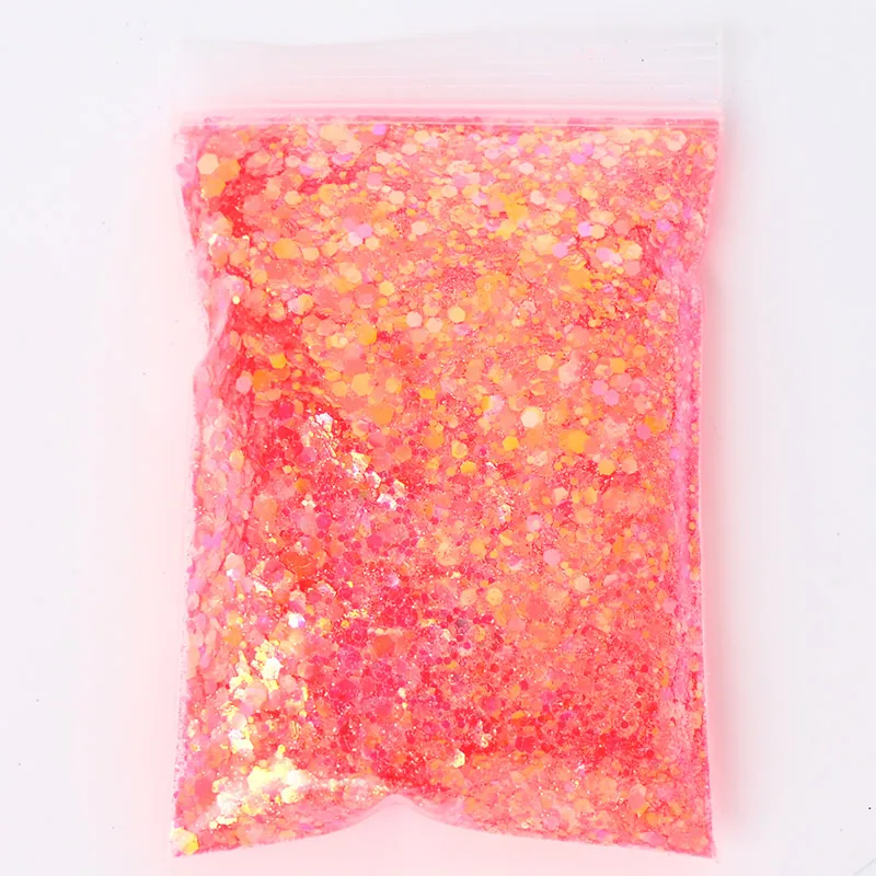 50 gr/beutel Holographische Gemischte Sechseck Form Chunky Nagel Glitter Pailletten Sparkly Flakes Scheiben Maniküre Körper/Auge/Gesicht Glitter TCF2335 – Detail 16