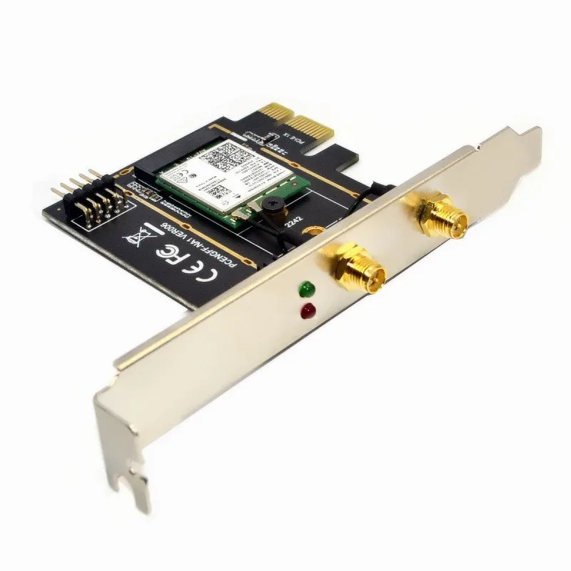 Dual Band 2974Mbps Wifi 6 Intel AX200 PCIe Wireless Wifi Wifi Wifi 2.4G/5Ghz 802.11ac/Axบลูทูธ 5.0 AX200NGWการ์ดเดสก์ท็อปPC