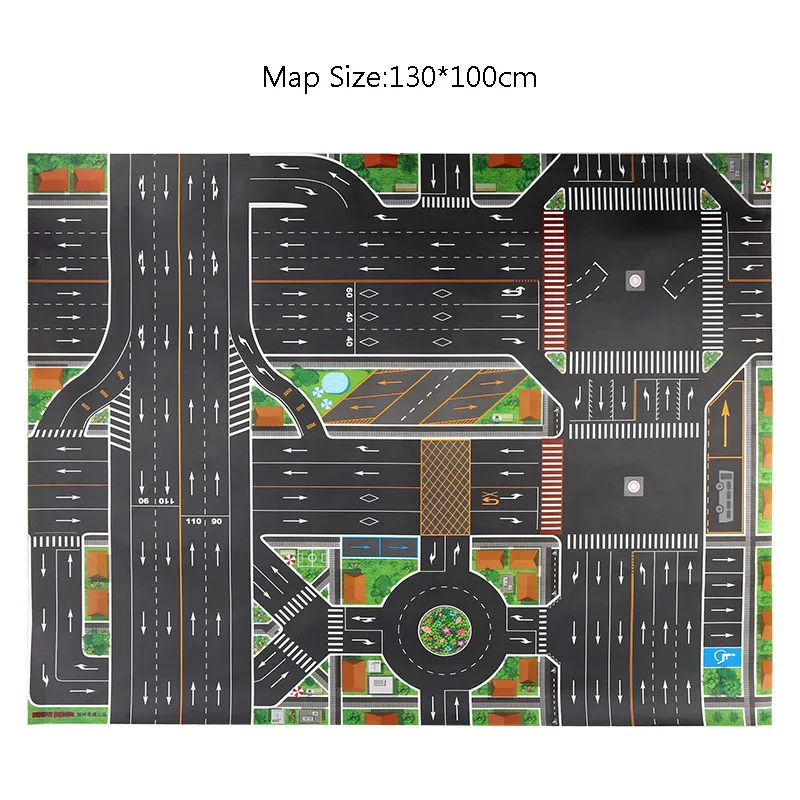 

Waterproof Non-woven 130*100CM Large City Traffic Car Park Play Mat Kids Playmat Pull Back Car Toys for Children's Mat