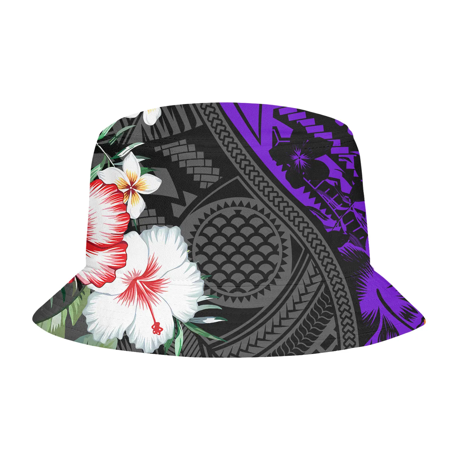 Custom Your Logo Multiple Colour Distressed Vintage Wide Brim Generous Fisherman Hats Polynesian Sun Cap Factory Direct Sales