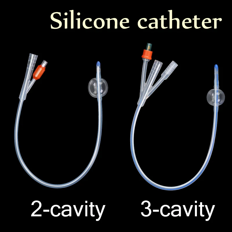 medical silicone Foley catheter Urology male and famale 2/3 way urinary catheter Clinical teaching traumatic pistol