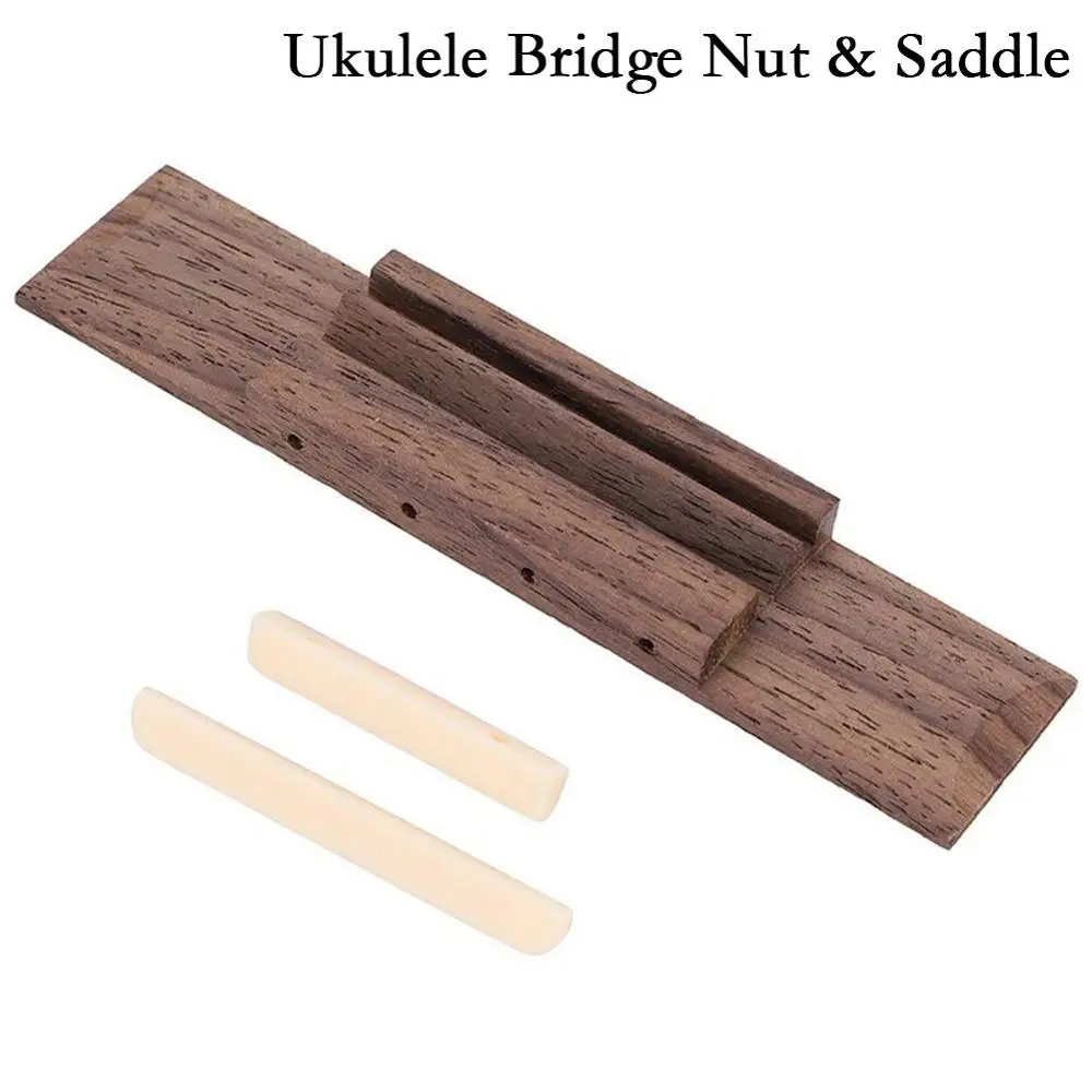 High Quality Ukulele Rosewood Bridge + Plastic Nut and Saddle can Transmit the Sound Vibration Better Guitar Accessories