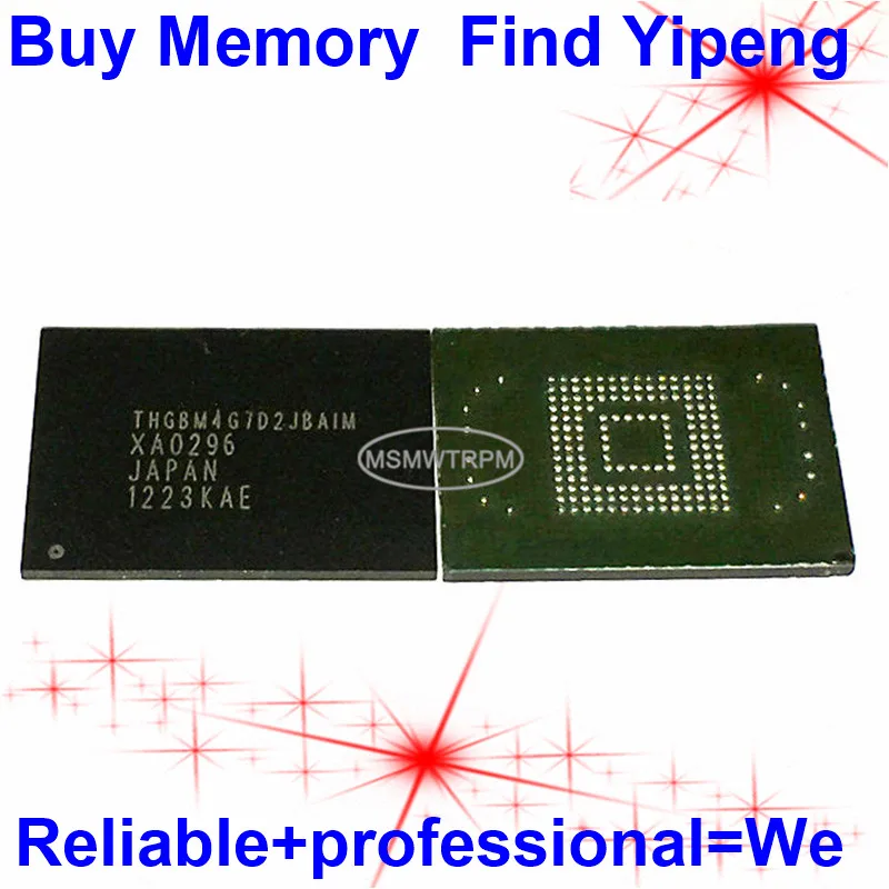 THGBM4G7D2JBAIM BGA169Ball EMMC 4.41 16GB Mobilephone Memory New Original and Second-hand Soldered Balls Tested OK