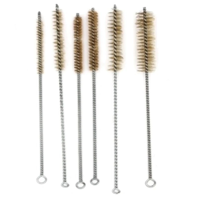 6 Pcs Messing Rohr Reinigung Pinsel Draht Pinsel Set Reinigung Polieren Werkzeug Messing Draht Pinsel Set Für Rohr Rohr Zylinder bohrungen Cleanin
