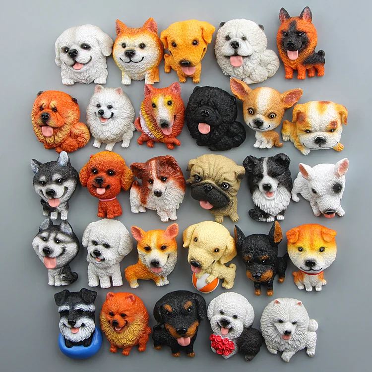 Światowej sławy pies magnes na wystrój lodówki Corgi Hutch Bulldog Shiba Inu Model Kawaii magnesy naklejki do dekoracji wnętrz
