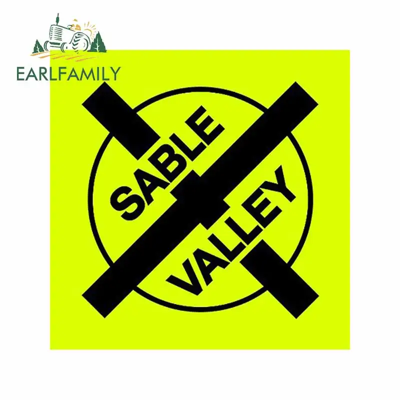 

EARLFAMILY 13cm x 12.7cm For Sable Valley Sign Vinyl Material Car Sticker Waterproof Decal Scratch-Proof Suitable for VAN RV SUV