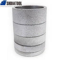 SHDIATOOL Dia 75mm Vacuum Brazed Diamond Grinding Wheel Flat Sanding Disc Marble Granite Quartz Ceramics Artificial Stone