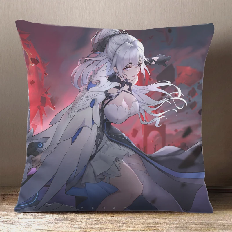 Game Honkai Impact 3 Bronya Zaychik  Darknesss Square Throw Pillow Siesta Dakimakura Dakimakura Safa Back Cushion Otaku Gifts