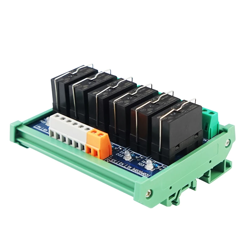 

6-Channel 12VDC/24VDC Electromagnetic Relay 1NO 1NC 5 Pins Hongfa Relay Module JQX-115F for Industrial Automation Control