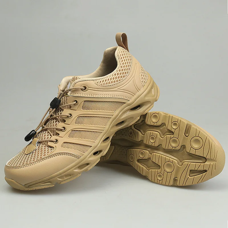Men Amphibious Shoes Rock Reef Fishing Non-slip Sea River Stream Wading Mesh Sneakers Outdoor Rubber Sole Large Size Hiking Cool