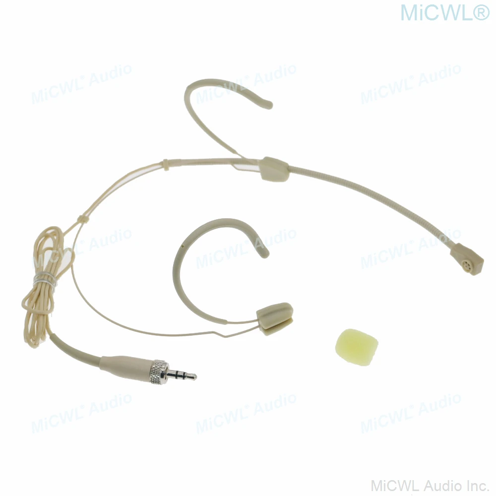 Beige Earset Haken Headset Mikrofon für Sennheiser G2 G3 G4 Wireless BeltPack Sender Unidirektionale Mikrofone