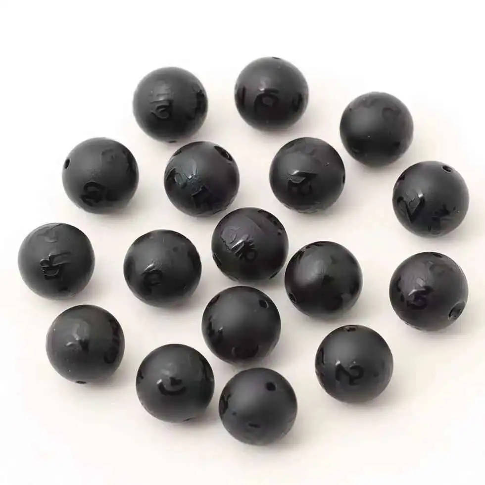 Obsidian Mantra Bead Round Loose Beads Natural Black 6 8 10 12 14 16 MM  Size For Jewelry Making Diy Pendant Necklace Bracelets