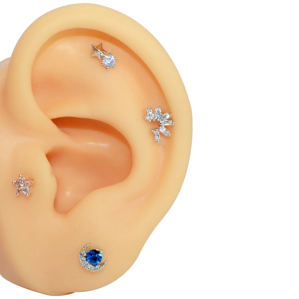 1 Pieces New Silicone Ear Model Professional Practice Piercing Tools Earring Ear Stud Display Tools Can Be Reused Body Jewelry