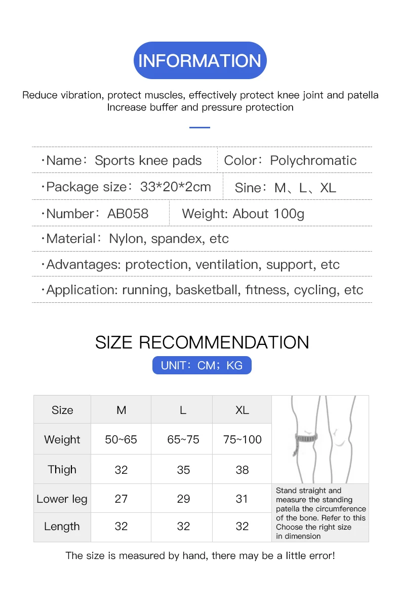 3D Weaving Silicone Knee Pads Supports Brace Volleyball Basketball Meniscus Patella Protectors Sports Safety Kneepads