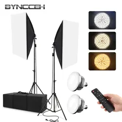 Photo Studio 85W Light Bulb Softbox Lighting Kit Dimmable Photography Continuous Lighting System For Portraits Advertising Video