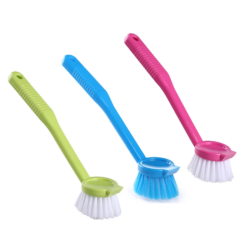 Hangable Long Handle Soft Fur Washing Pot Brush Strong Decontamination Multi-purpose Kitchen Stove Cleaning Brush