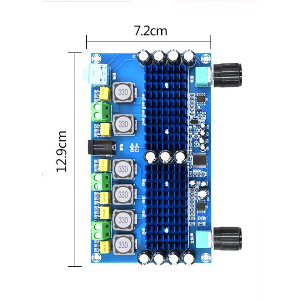 50W * 2 + 100W 디지털 파워 앰프 TPA3116D2, 듀얼 채널 오디오 앰프 보드