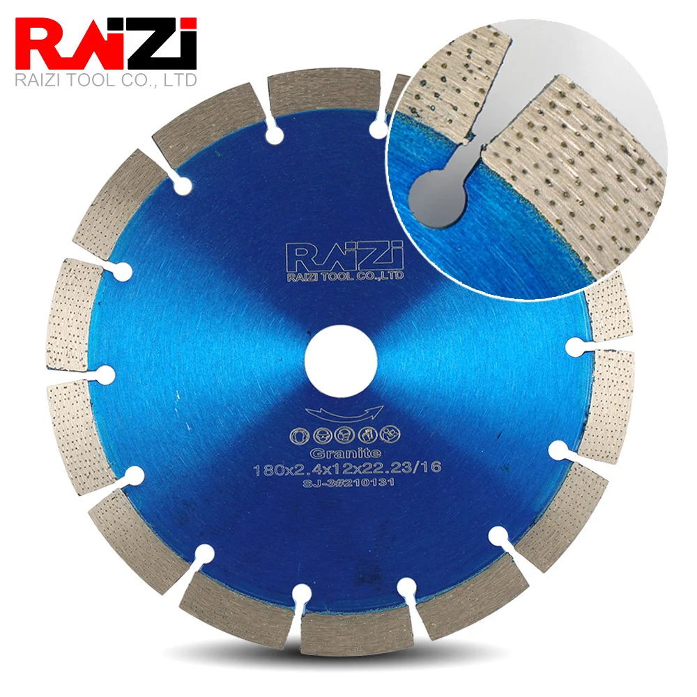 Raizi 1Pcs Hot Sintered ARIX Segmented Diamond Blade For Cutting Granite Concrete Asphalt Granite Saw Blade