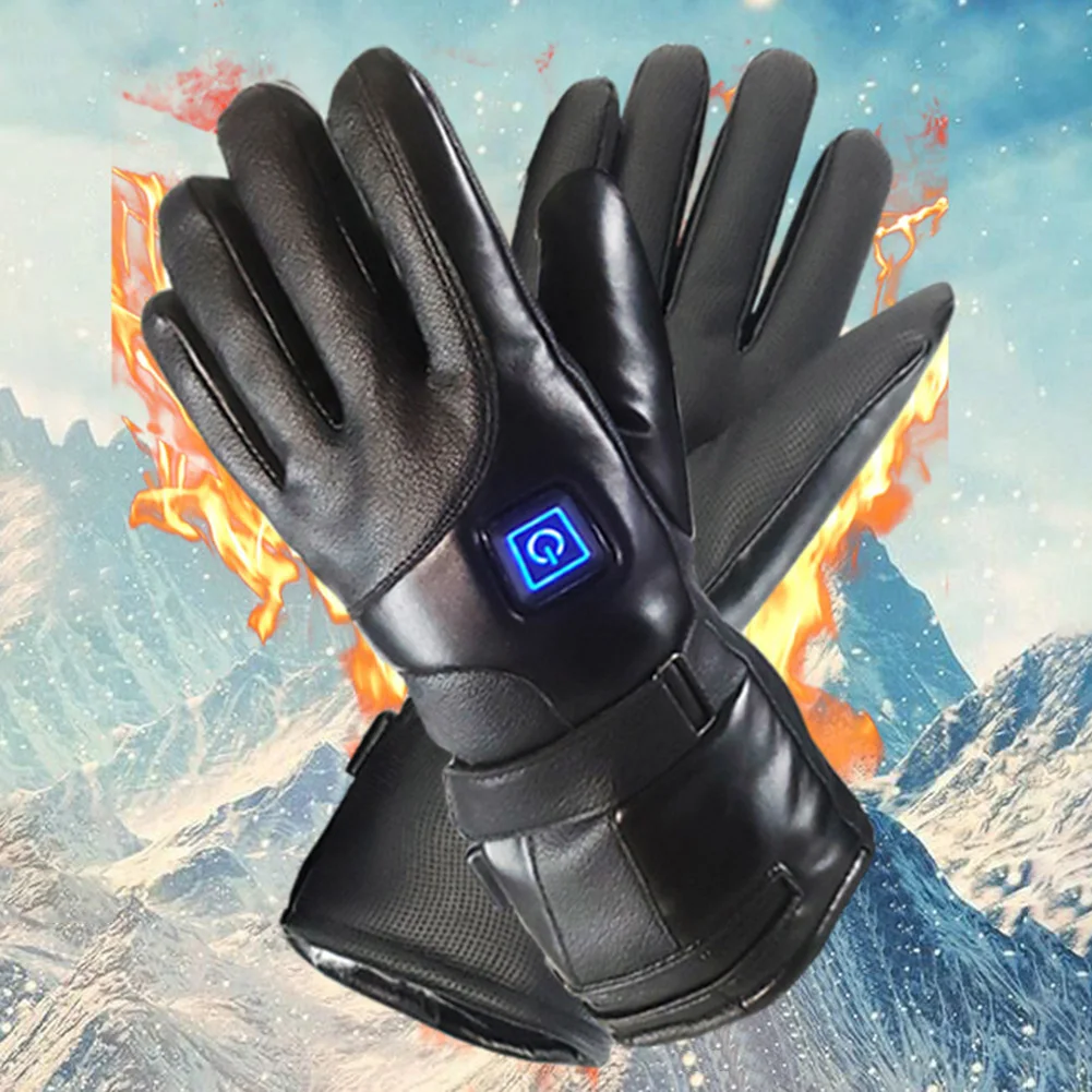 Elektrische Warm Beheizte Handschuhe 4000mA Batterie Powered Wärme Handschuhe Winter Sport Beheizte Handschuhe für Klettern Skifahren Männer Frauen