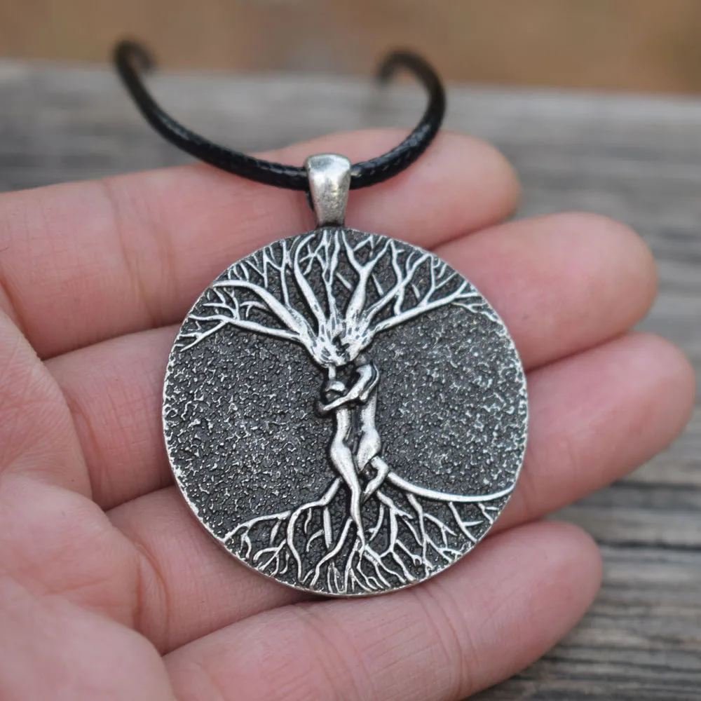 1pcs Norse viking couple tree of life necklace christmas gift