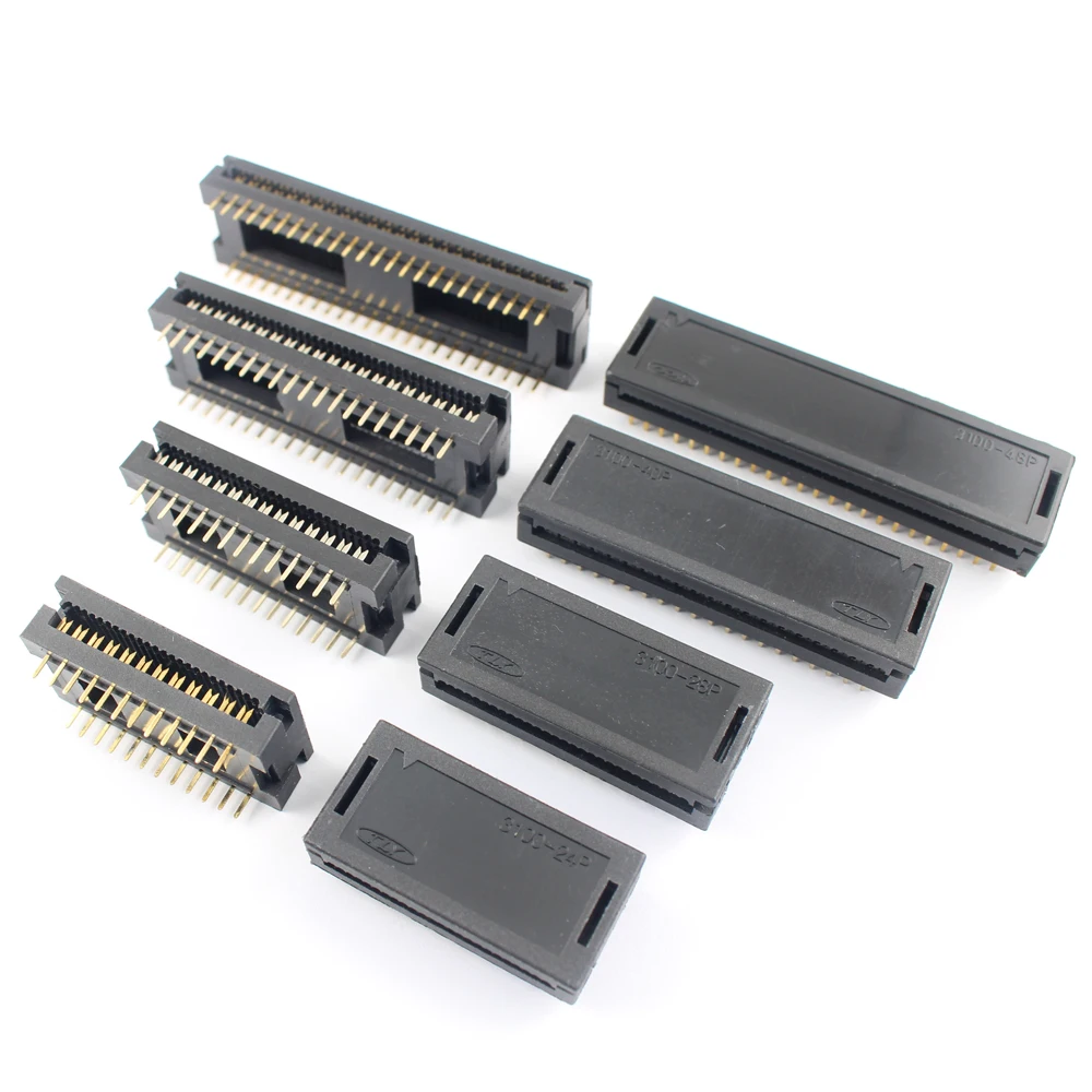 10pcs 2.54mm x 15.24mm Pitch 3100 24 28 40 Pin Male Header FD IDC Socket Cable Connector 3100-24P 3100-28P 3100-40P 3100-48P