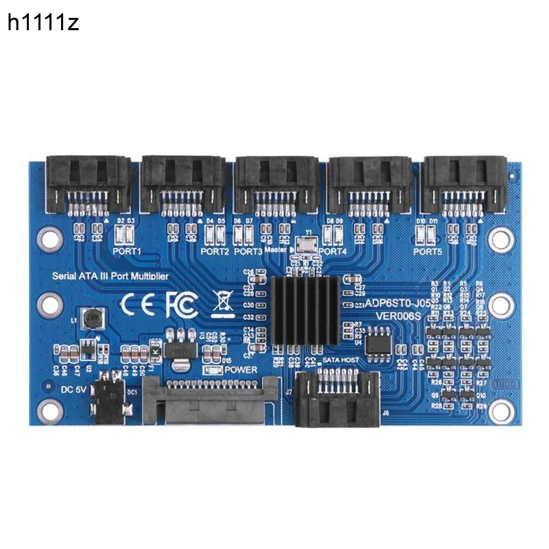 

HOT-Controller Card Motherboard Sata Expansion Card 1 To 5 Port Sata3.0 6Gbps Multiplier Sata Port Riser Card Adapter For Comp