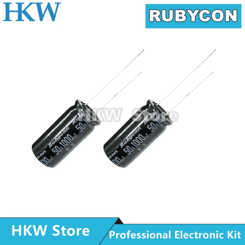 10pcs Rubycon Electrolytic Capacitors 6.3V 10V 16V 25V 35V 50V 63V 100V 400V 450V 1UF 10UF 22UF 47UF 220UF 470UF 1000UF 2200UF