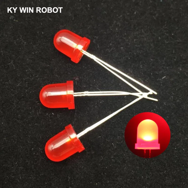 20 sztuk biały czerwony, zielony, niebieski, żółty, kolory 8mm 20mA rozproszone światło-dioda emitująca led 3V lampa wybrane elementy zestaw