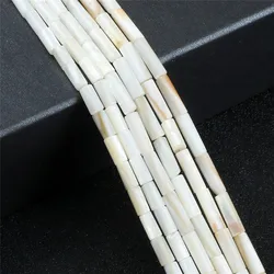 Natural Freshwater Shells White Straight Tube Loose Cylinder Beads For DIY Jewelry Accessories Necklace Bracelets Jewelry Making