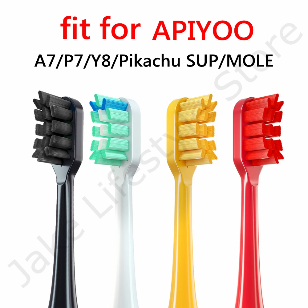 Wysokiej jakości wymienne końcówki do szczoteczki do Apiyoo A7/P7/Pikachu SUP/MOLE końcówki do elektrycznych szczoteczek do zębów z pojedynczy pakiet