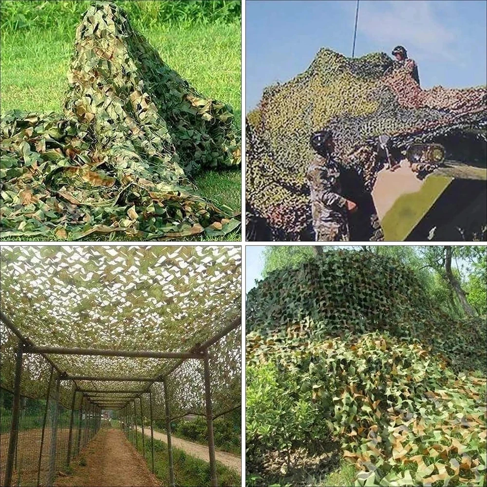 Outdoor camping camouflage net, car camouflage net, garden decoration shading net, aerial photography, building camouflage net