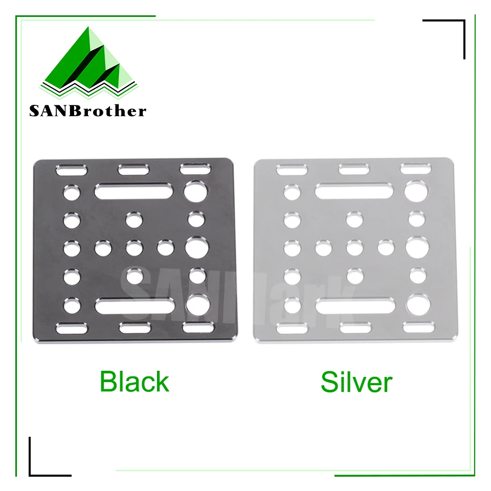 3D Printer Part Opensource V-Slot Gantry Plate 20mm Black Sand Blasting 65.5mmx65.5mmx3mm