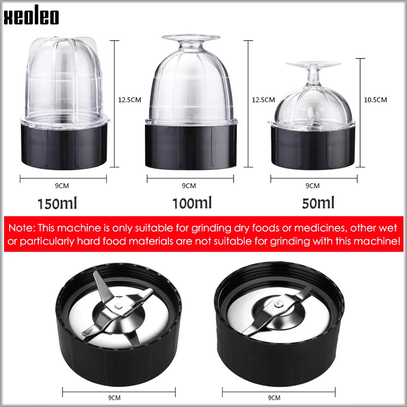 XEOLEO Homeuse Food grinder Grinding Medicinal material machine Coffee grinder Food Processer Grain milling machine 50/100/150ml