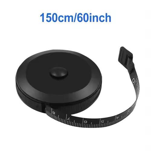 1.5m 60inch Black Double Sided Measuring Tape Auto Retractable Tools ABS Flexible Sewing Mini Measuring Tape - Image 8