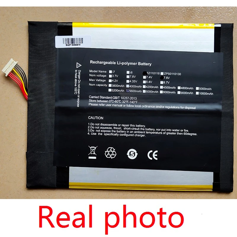 

Battery for CHUWI AeroBook 13.3 Inch Tablet PC New Li-Po Rechargeable Replacement G139 HW-34154184 7.6V 5500mAh 7 Lines+Plug