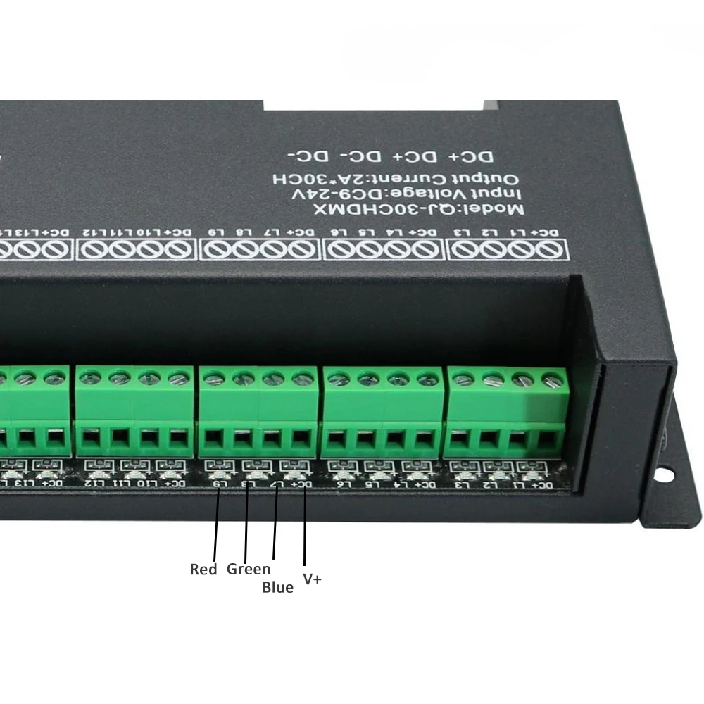 Imagem -02 - Dmx Rgb Controlador de Efeito Luz Palco Dmx Controlador Dc924v Dmx512 para Luz Tira 10 Peças Lote 30ch