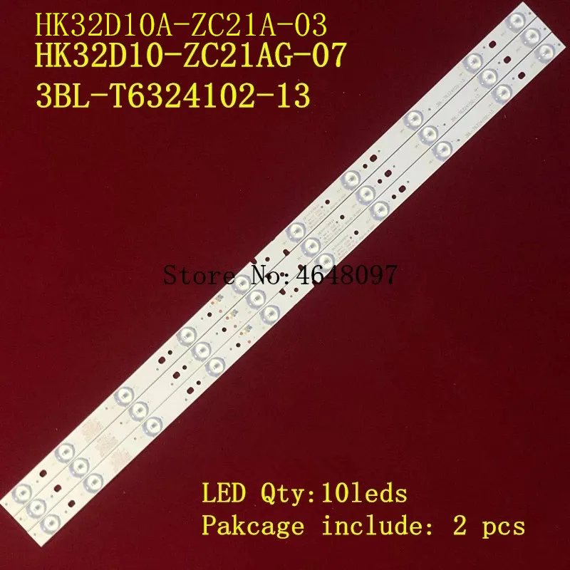 

2pcs 10 lamp 625mm LED backlight strip for HKC H32DB3100T strip HK32D10A-ZC21A-03 3BL-T6324102-13