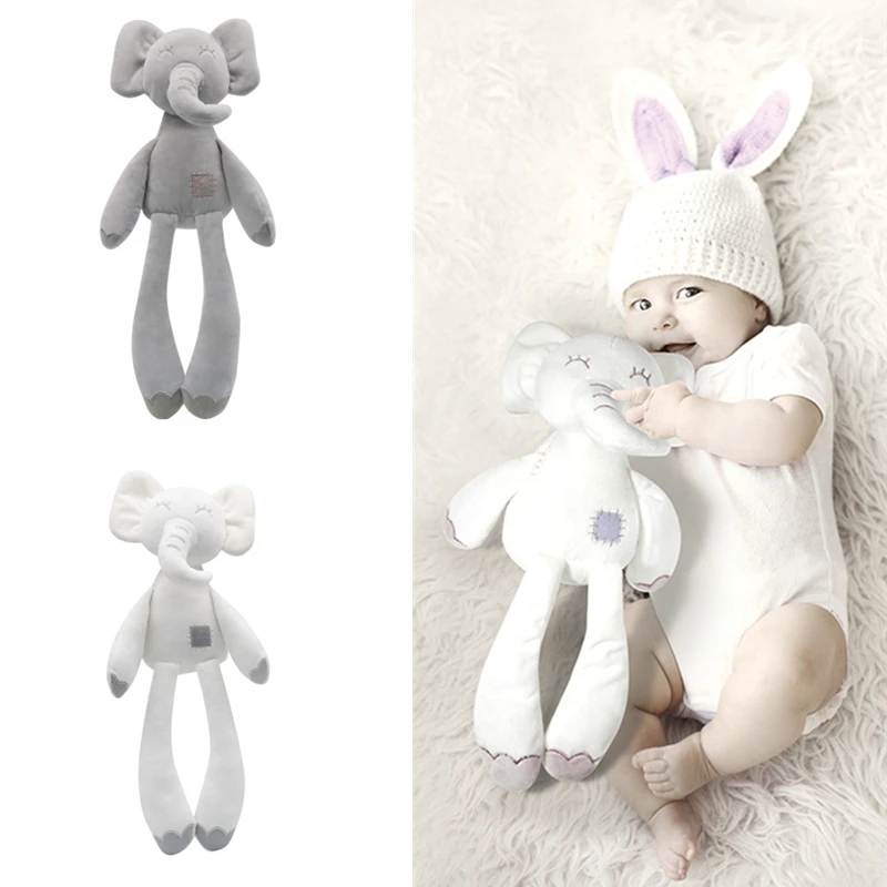 Elephant Bear Toys Infant Kids Hanging Ring Toy Sleeping Cute Bunny Rabbit Animals Bed Stroller Plush Dolls 0-12 Month игрушки