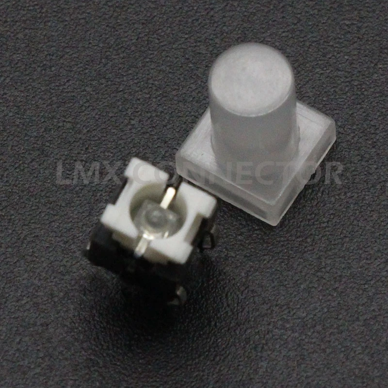 20 sets LED Push Button Switches 6X6X7mm With LED Blue/Red/White/yellow/Green Light + Square Button Caps